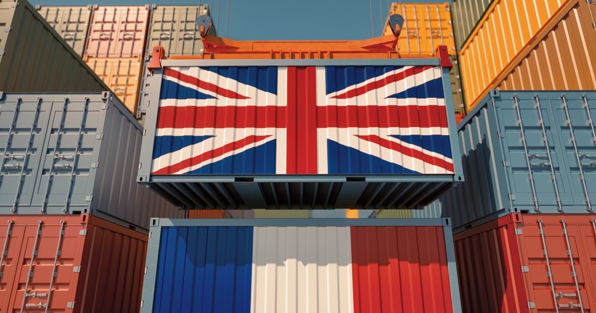 Future of Logistics in the UK | two-cargo-container-with-france-and-united-kingdom